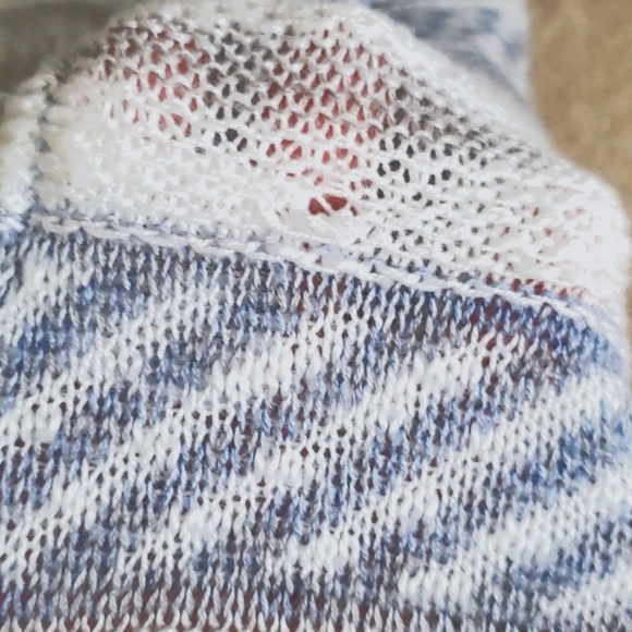 Oh MG! blue/grey/white striped sweater with hood - Picture 5 of 8